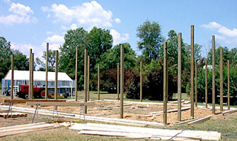 foundation posts for new pole building