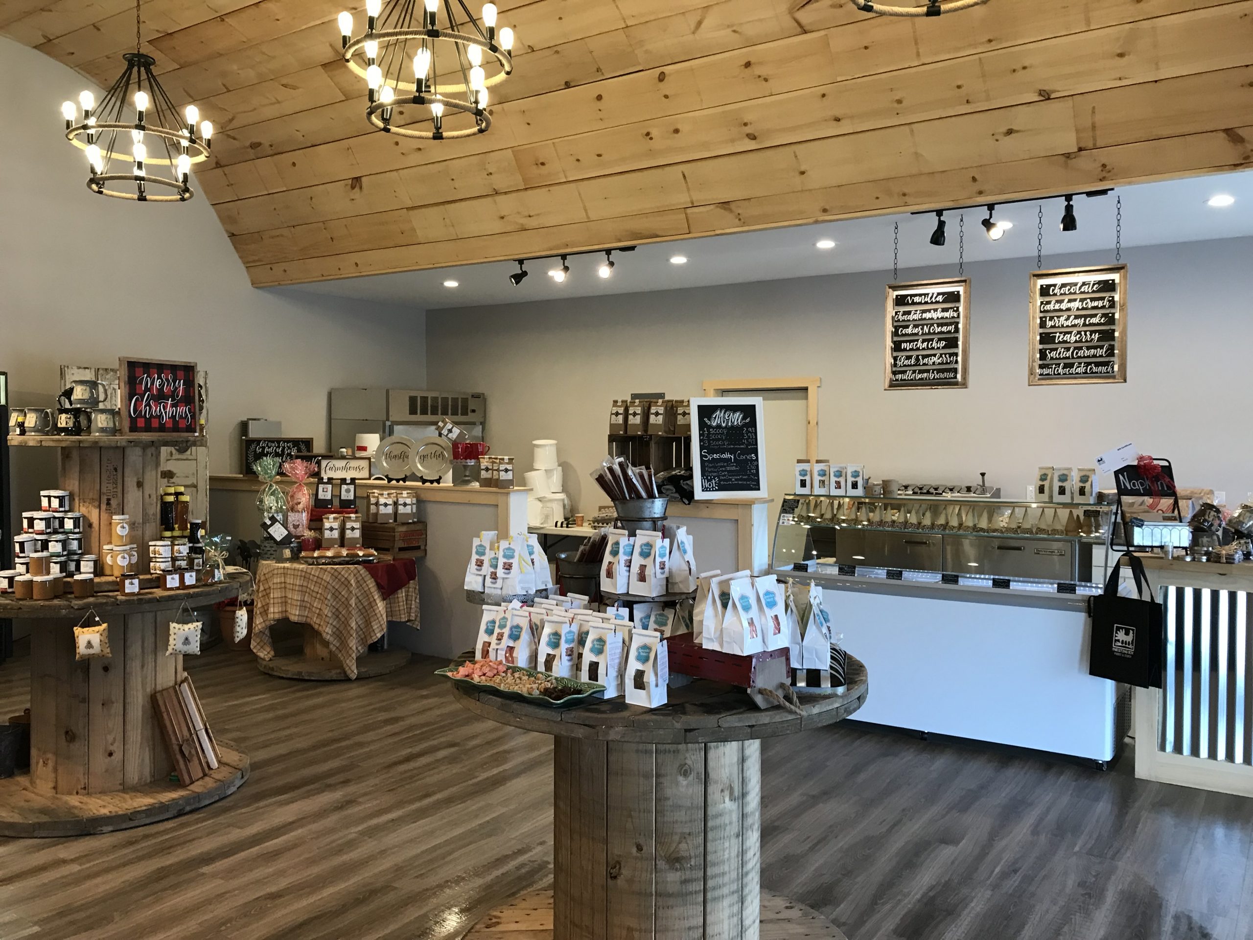 interior of commercial pole building shop