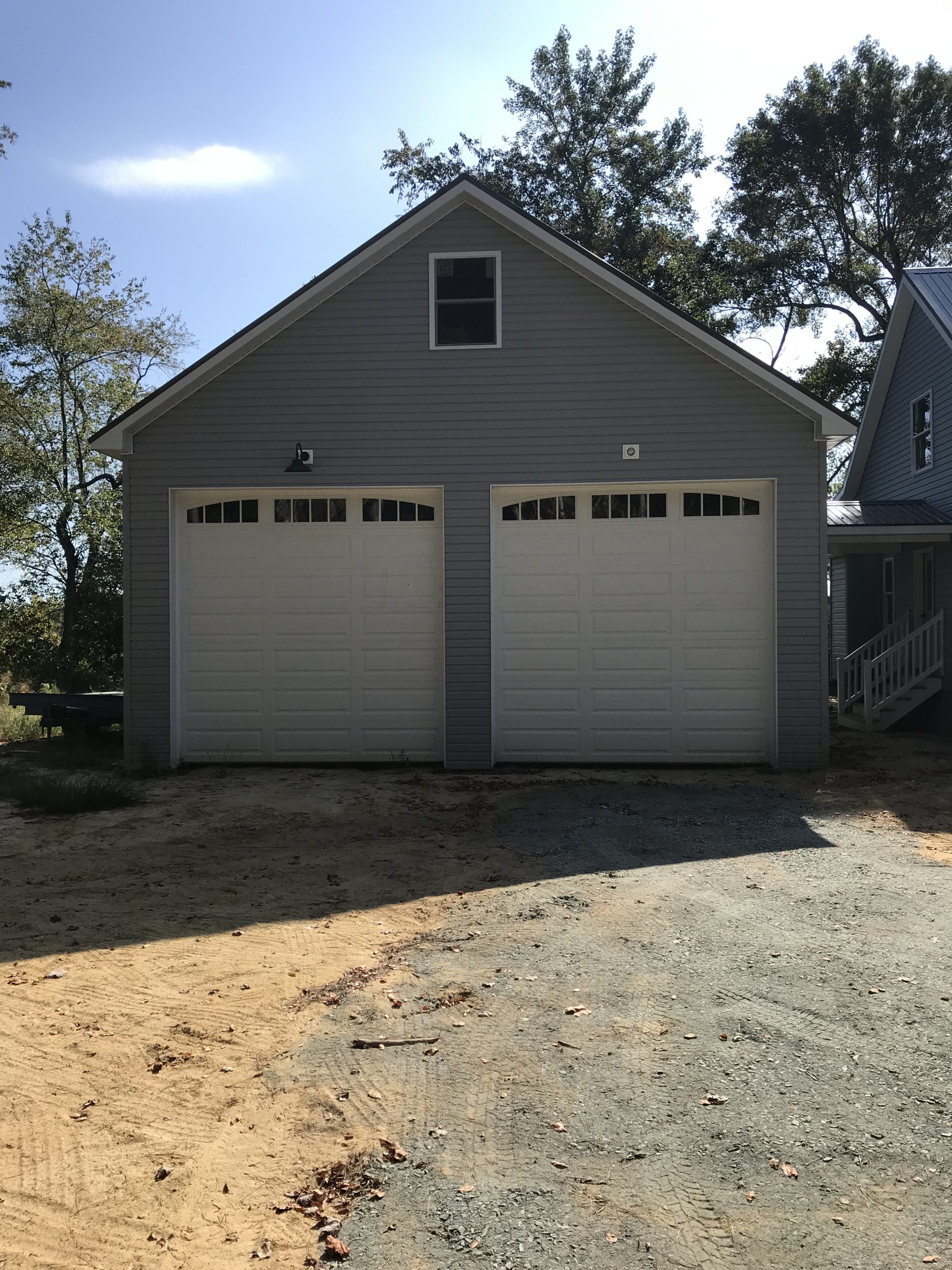 a-frame two car metal garage